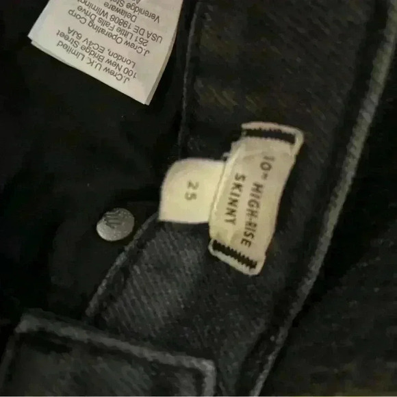 Madewell Women’s 10” High -rise Skinny Jeans. Black. Preowned. Size 25. - Picture 5 of 5